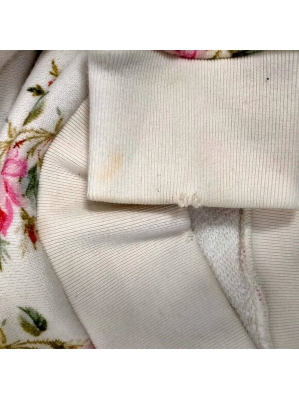 Authentic Gucci Floral Logo GG Web Stripe Cream Hoodie Sweatshirt LuxuryDesigner - Picture 5 of 8